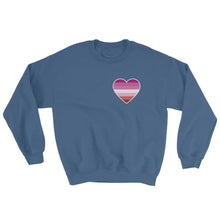 Sweatshirt - Lesbian Heart Indigo Blue / S