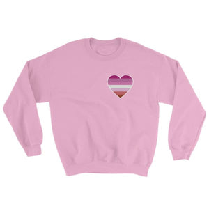 Sweatshirt - Lesbian Heart Light Pink / S