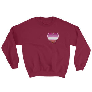 Sweatshirt - Lesbian Heart Maroon / S