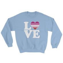 Sweatshirt - Lesbian Love & Heart Light Blue / S