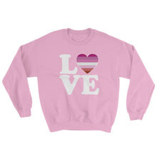 Sweatshirt - Lesbian Love & Heart Light Pink / S