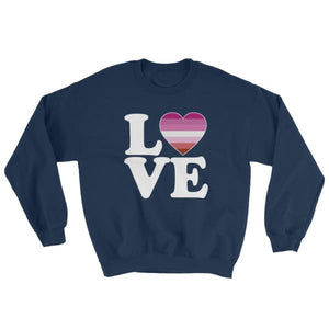 Sweatshirt - Lesbian Love & Heart Navy / S