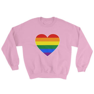Sweatshirt - Lgbt Big Heart Light Pink / S