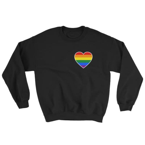 Sweatshirt - Lgbt Heart Black / S