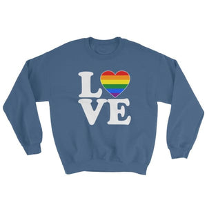 Sweatshirt - Lgbt Love & Heart Indigo Blue / S