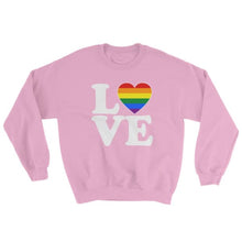 Sweatshirt - Lgbt Love & Heart Light Pink / S