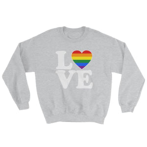 Sweatshirt - Lgbt Love & Heart Sport Grey / S
