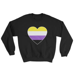 Sweatshirt - Non Binary Big Heart Black / S