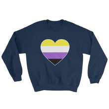 Sweatshirt - Non Binary Big Heart Navy / S
