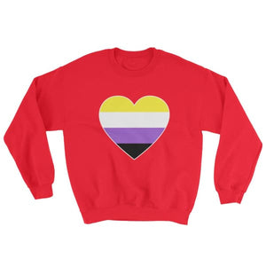 Sweatshirt - Non Binary Big Heart Red / S