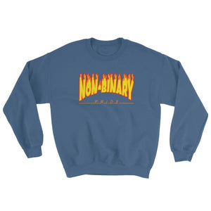 Sweatshirt - Non-Binary Flames Indigo Blue / S