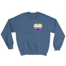 Sweatshirt - Non Binary Heart Indigo Blue / S