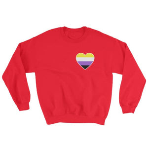 Sweatshirt - Non Binary Heart Red / S