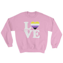 Sweatshirt - Non Binary Love & Heart Light Pink / S