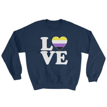 Sweatshirt - Non Binary Love & Heart Navy / S