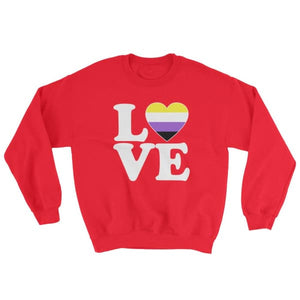 Sweatshirt - Non Binary Love & Heart Red / S