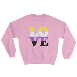 Sweatshirt - Non Binary Love Light Pink / S