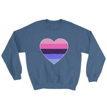 Sweatshirt - Omnisexual Big Heart Indigo Blue / S