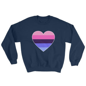 Sweatshirt - Omnisexual Big Heart Navy / S