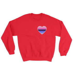 Sweatshirt - Omnisexual Heart Red / S