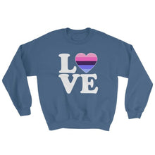 Sweatshirt - Omnisexual Love & Heart Indigo Blue / S