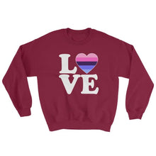 Sweatshirt - Omnisexual Love & Heart Maroon / S
