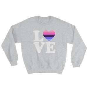 Sweatshirt - Omnisexual Love & Heart Sport Grey / S