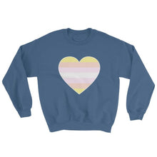 Sweatshirt - Pangender Big Heart Indigo Blue / S