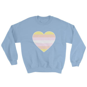 Sweatshirt - Pangender Big Heart Light Blue / S