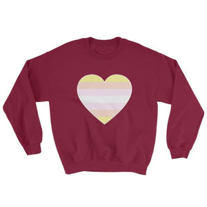 Sweatshirt - Pangender Big Heart Maroon / S