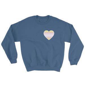 Sweatshirt - Pangender Heart Indigo Blue / S