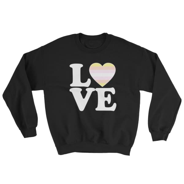 Sweatshirt - Pangender Love & Heart Black / S