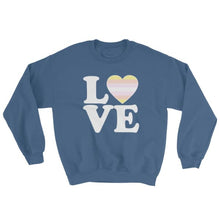 Sweatshirt - Pangender Love & Heart Indigo Blue / S