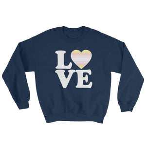 Sweatshirt - Pangender Love & Heart Navy / S