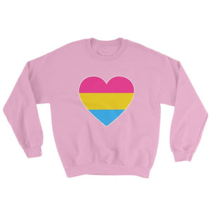 Sweatshirt - Pansexual Big Heart Light Pink / S