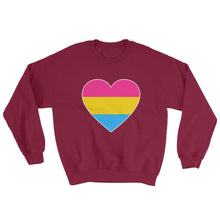 Sweatshirt - Pansexual Big Heart Maroon / S