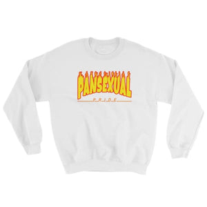 Sweatshirt - Pansexual Flames White / S