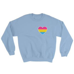 Sweatshirt - Pansexual Heart Light Blue / S