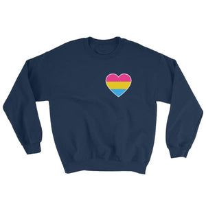 Sweatshirt - Pansexual Heart Navy / S