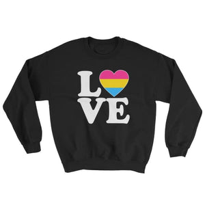 Sweatshirt - Pansexual Love & Heart Black / S
