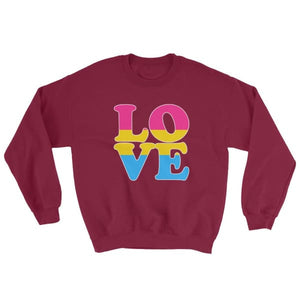 Sweatshirt - Pansexual Love Maroon / S