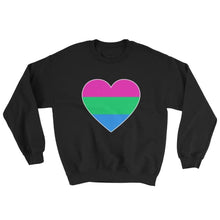 Sweatshirt - Polysexual Big Heart Black / S