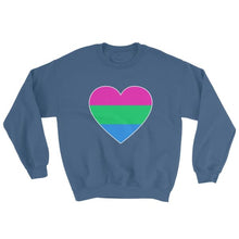 Sweatshirt - Polysexual Big Heart Indigo Blue / S
