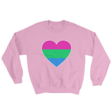 Sweatshirt - Polysexual Big Heart Light Pink / S