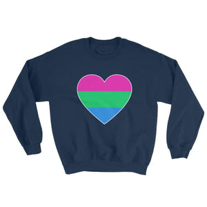 Sweatshirt - Polysexual Big Heart Navy / S