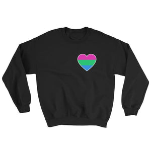 Sweatshirt - Polysexual Heart Black / S