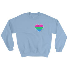 Sweatshirt - Polysexual Heart Light Blue / S