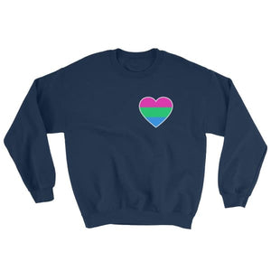 Sweatshirt - Polysexual Heart Navy / S