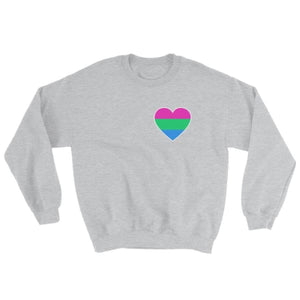 Sweatshirt - Polysexual Heart Sport Grey / S