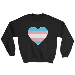 Sweatshirt - Transgender Big Heart Black / S